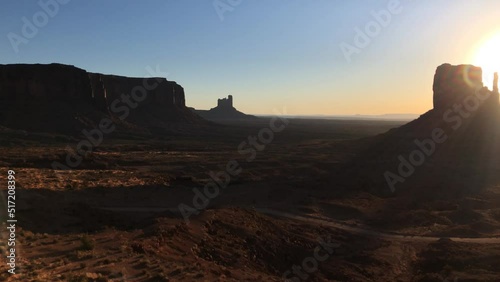 Beautiful view of Oljato-Monument Valley during sunset in Utah, USA photo