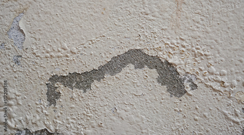 Old wall with cement surface crack. Wall color paint surface  crack. Old cement wall abstract background.