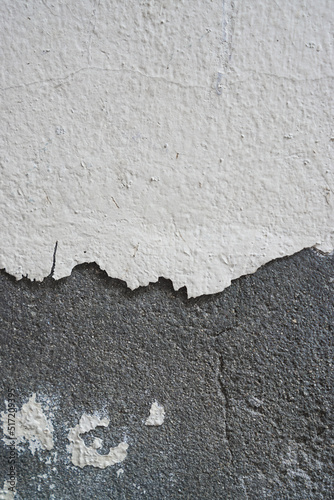 Old wall with cement surface crack. Wall color paint surface  crack. Old cement wall abstract background.