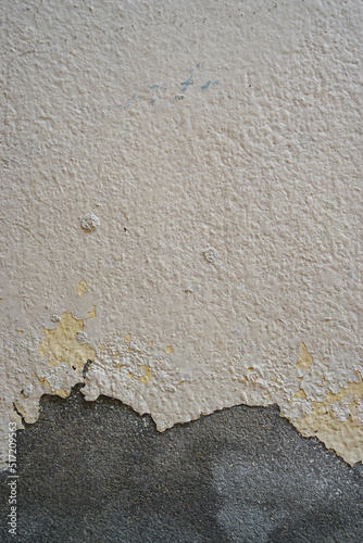 Old wall with cement surface crack. Wall color paint surface  crack. Old cement wall abstract background.