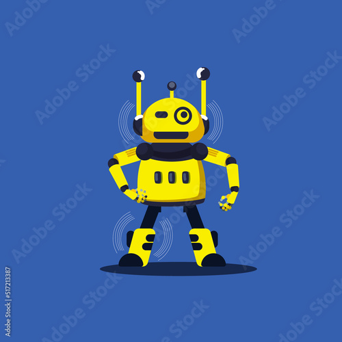 robot icons sets funny character classical decor. good for logo, emoticon, icon