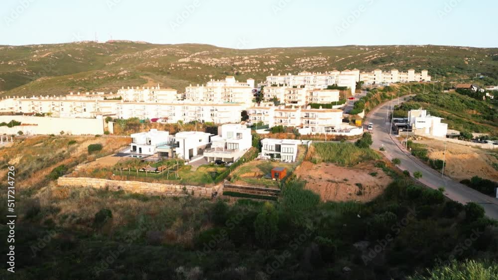 Rising up shot of a countryside suburb in southern Spain at the start of summer. Rising up shot of a countryside suburb in southern Spain at the start of summer.