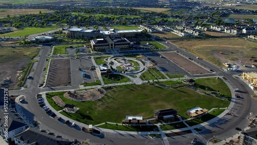 Aerial view of the J. Lynn Crane Park. Herriman, Utah - USA photo