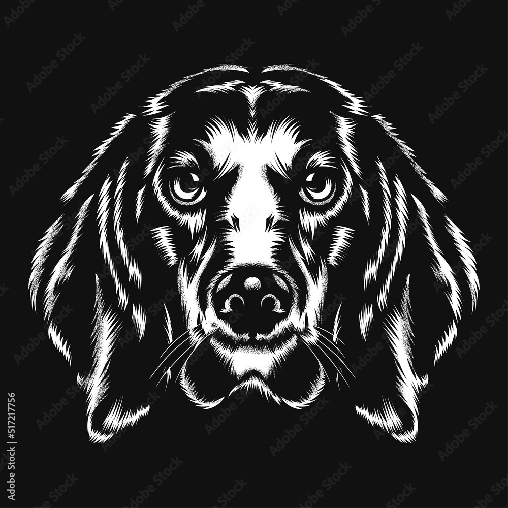 Fototapeta premium dog hand drawn outline stock vector illustration