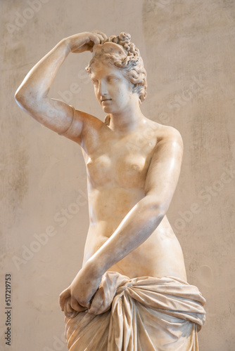 Florence, Italy - Circa June 2021: statue of Venus, ancient Roman sculpture.