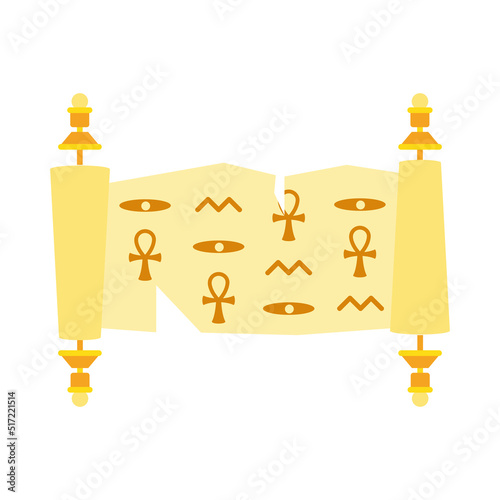 egyptian papyrus with hieroglyph