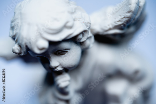 Canvas Print Top view of guardian angel. Close up. Horizontal image.