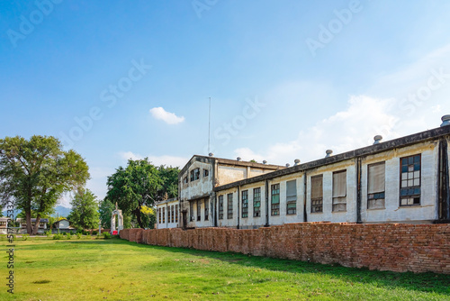 The old paper mill used to produce paper and banknotes during World War II, transformed into a new public attraction in Kanchanaburi, Thailand. (Cultural Economics with Tourism). Historical buildings.