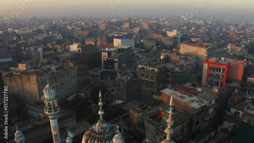 HD aerial drone footage of the Rawalpindi city Pakistan photo