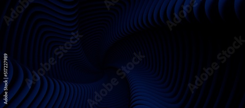 3D render abstract background of smooth lines of spline blue waves