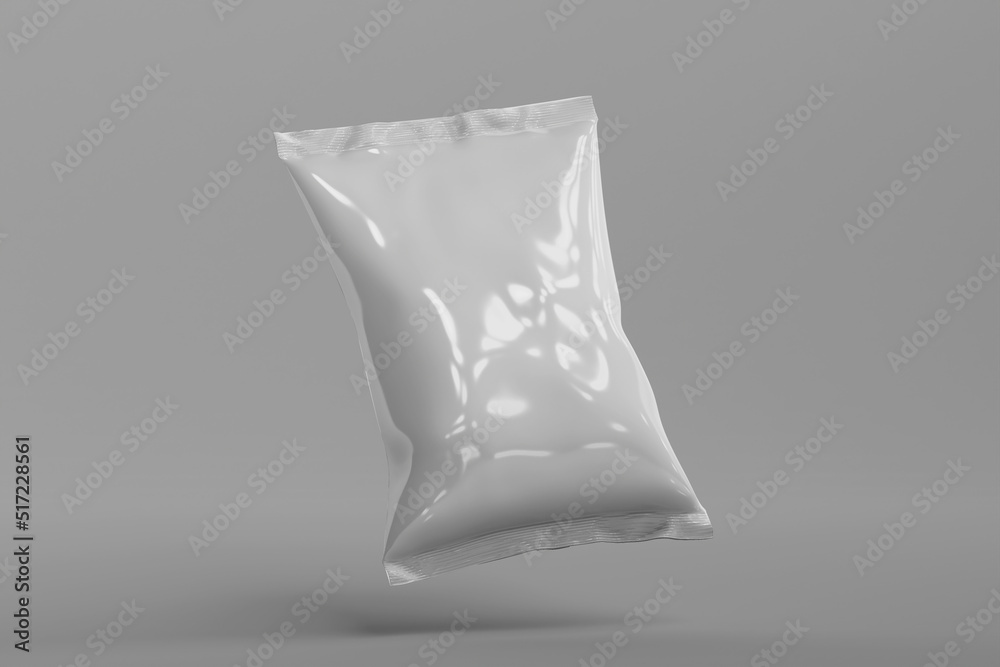 Plastic bag mockup on white background Plastic bag mockup on white background