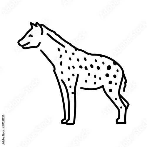 Hyena color line illustration