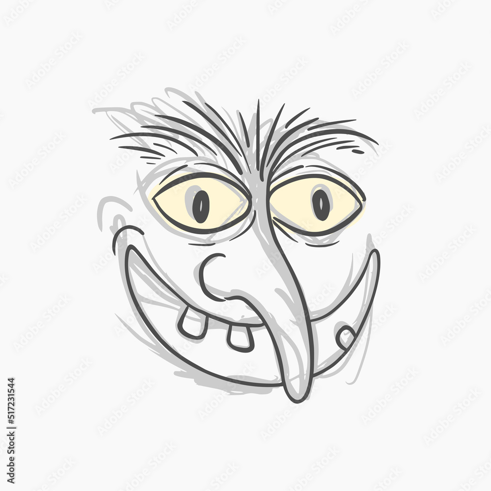 Ugly face illustration Ugly face illustration