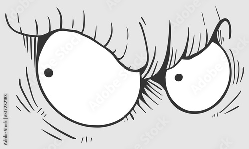 Angry eyes watching