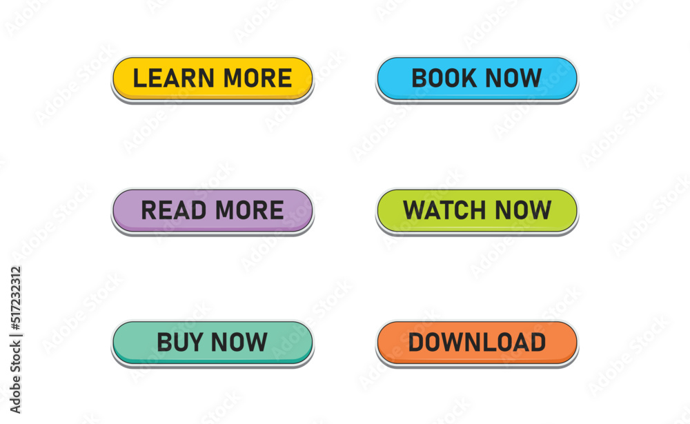 Call to action buttons collection. Download, read more, buy now signs. Call to action buttons collection. Download, read more, buy now signs.