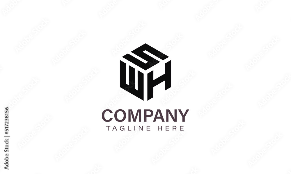 Letter SWH Logo, Three Letter Logo, Alphabet S W H Hexagon Shape Vector Icon Template Letter SWH Logo, Three Letter Logo, Alphabet S W H Hexagon Shape Vector Icon Template