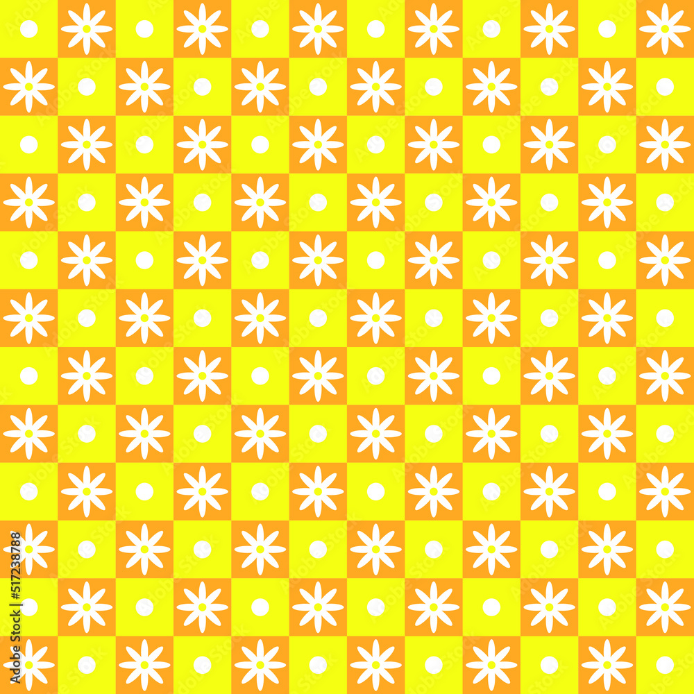 spring and summer yellow abstract color daisy gingham vector seamless pattern spring and summer yellow abstract color daisy gingham vector seamless pattern