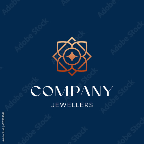Simple minimalist elegant ornamental logo