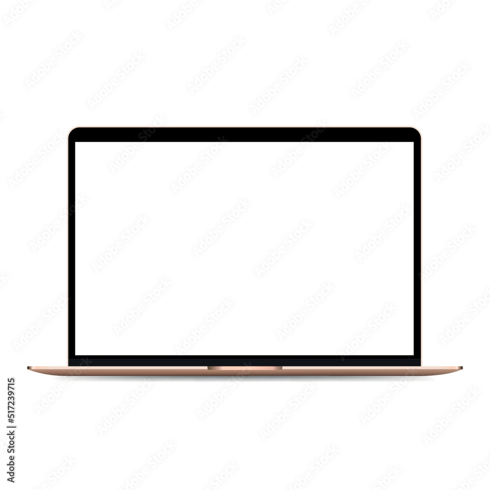 Realistic notebook with white transparent screen. vector illustration. Realistic notebook with white transparent screen. vector illustration.