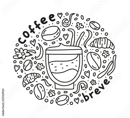 Poster with breve coffee.