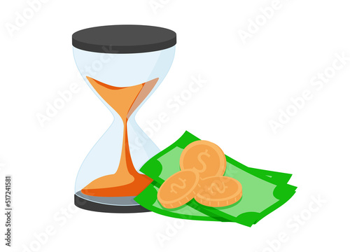 Business vector icon. Financial invest fund, revenue increase, income growth, budget plan concept.