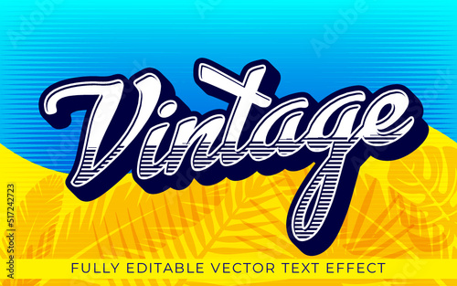 Vintage Beach theme Text Effect