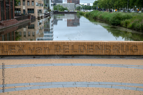 Bridge Sign Lex Van Deldenbrug At Amsterdam The Netherlands 11-7-2022 photo