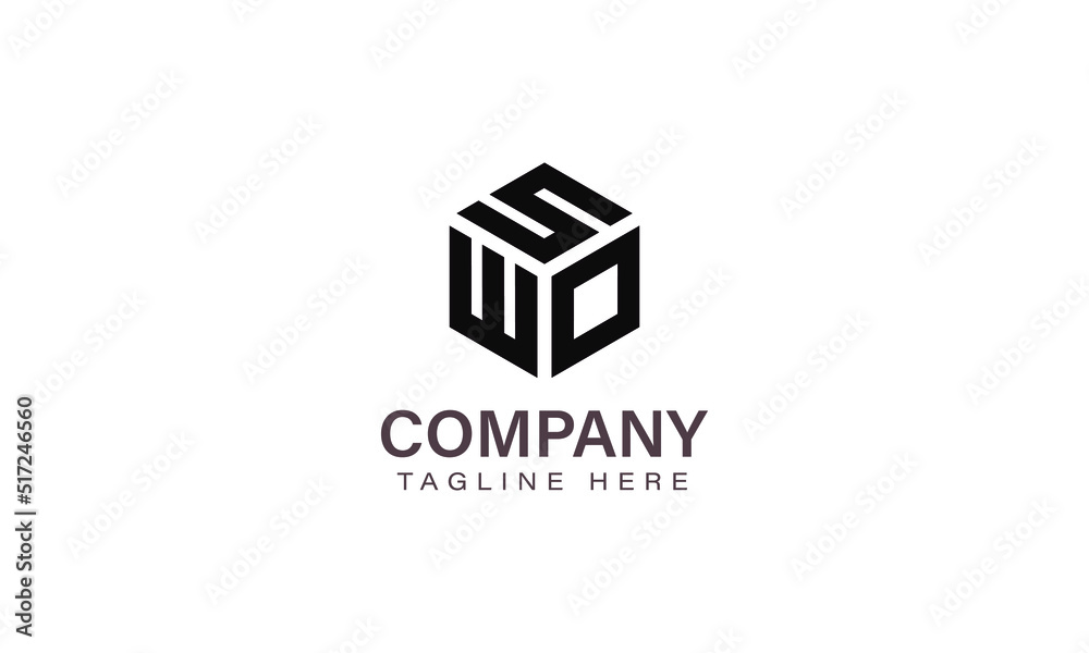 Letter SWO Logo, Three Letter Logo, Alphabet S W O Hexagon Shape Vector Icon Template Letter SWO Logo, Three Letter Logo, Alphabet S W O Hexagon Shape Vector Icon Template
