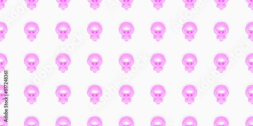 Venus female sex symbols feminism seamless texture. Dating for gay lesbians women. 3d rendering