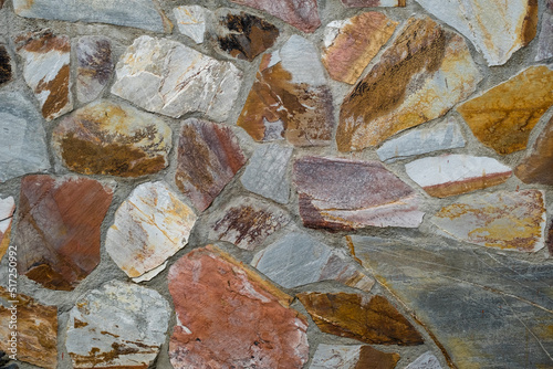 Natural stone mosaic wall cladding photo