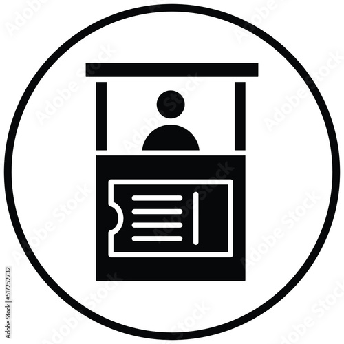 Ticket Counter Icon Style