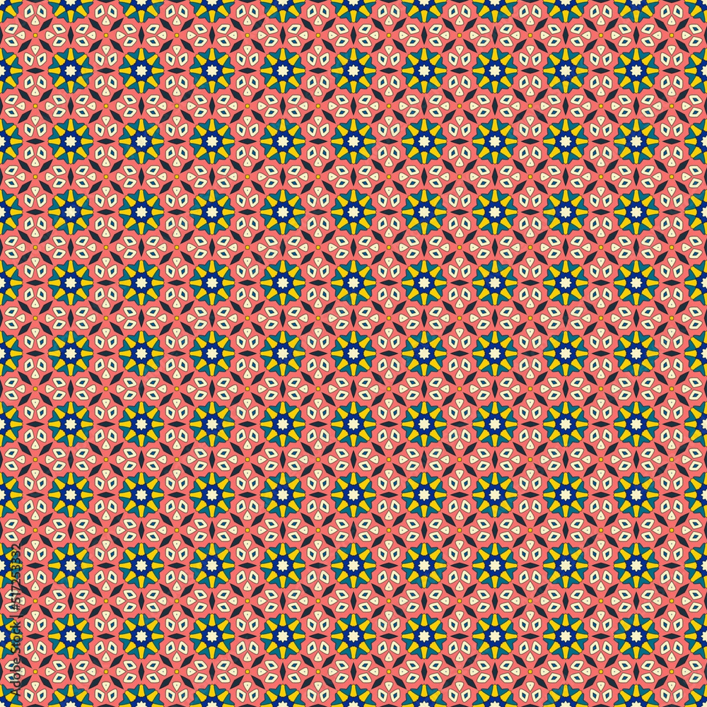 Bright seamless pattern. Design for printing on fabric, textile, paper, wrapper, scrapbooking. 