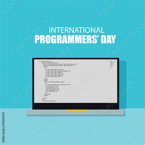 International Programmers Day Vector. Simple and elegant design