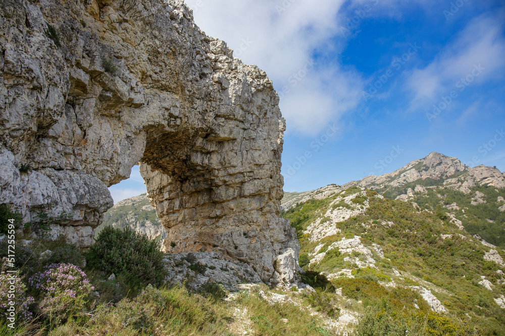 Arch known as Foradada del Pradet near Cabrafreixet, Catalonia, Spain