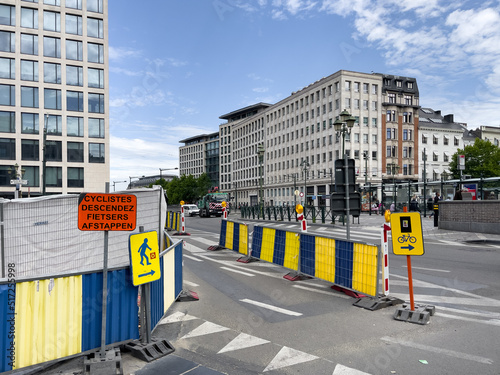 Road under reconstruction in Bruxelles