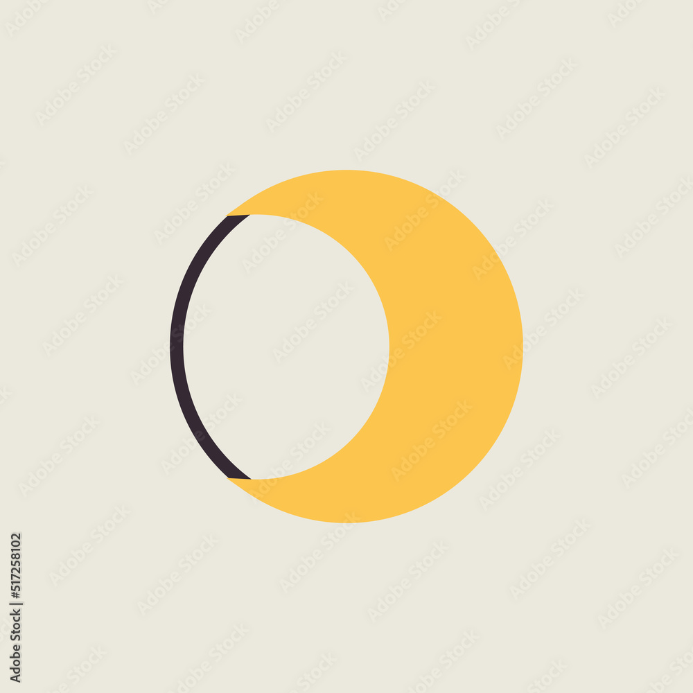 Young Moon vector flat icon. Weather sign