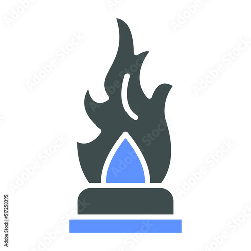 Oil Fire Icon Style