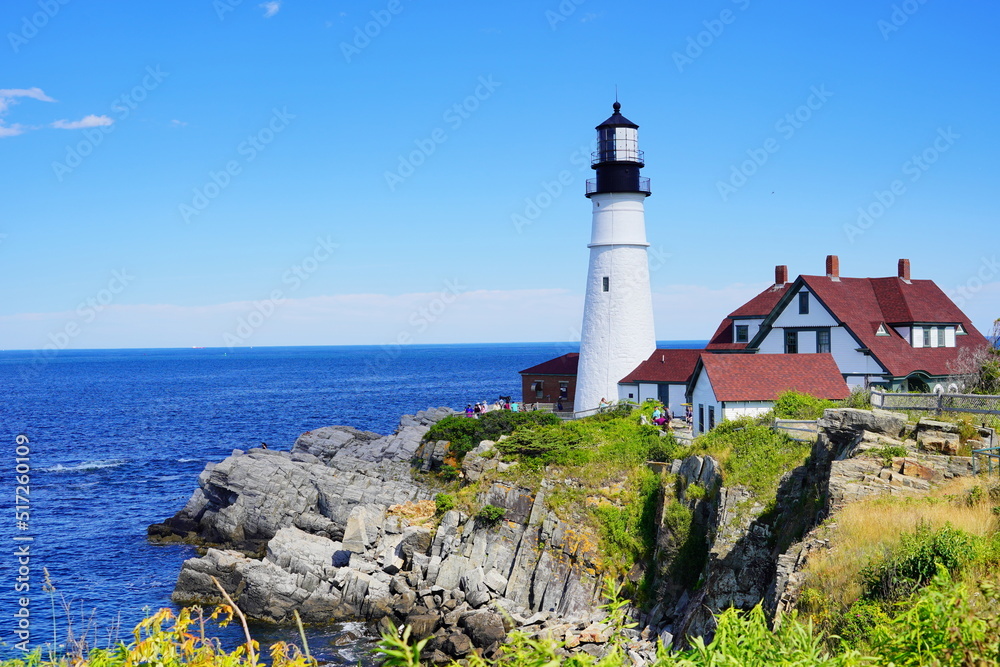 The Portland Lighthouse in Cape Elizabeth, Maine, USA	