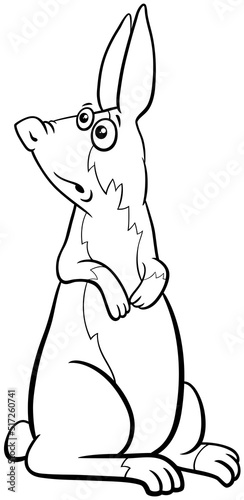 cartoon dwarf rabbit standing up coloring page