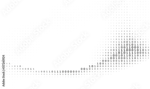 Binary digital line. Vector graphic pattern