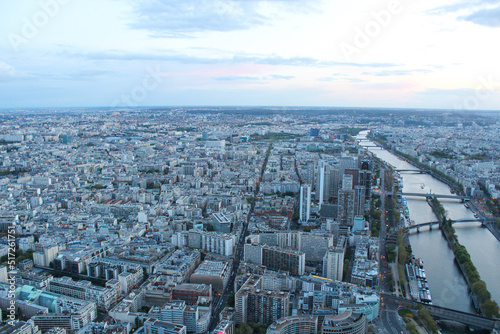 View of Paris from the Eiffel Tower. France 