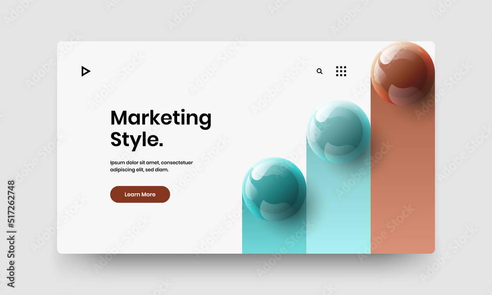 Abstract 3D balls company brochure layout. Simple handbill design vector template. Abstract 3D balls company brochure layout. Simple handbill design vector template.