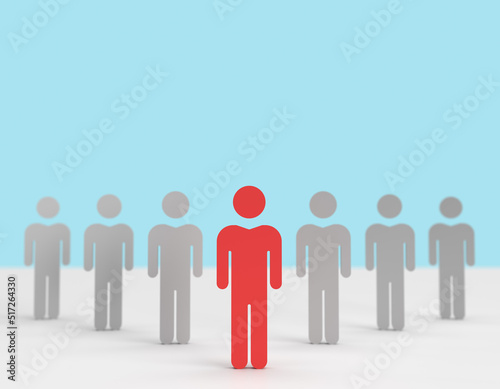 Human resources  recruitment and management concept people icon. Leadership concept.