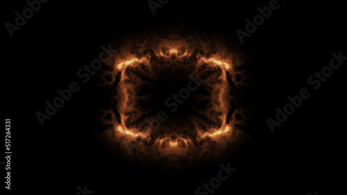 Geometric Minimalistic Background - Shape illustration with fire FX for scifi images and texts