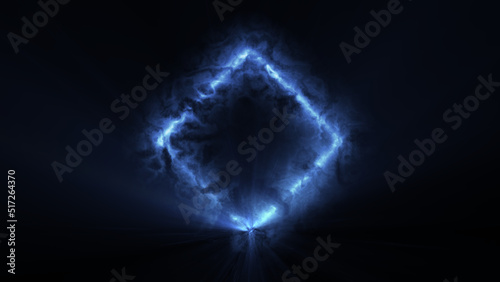 Geometric Minimalistic Background - Shape illustration with fire FX for scifi images and texts