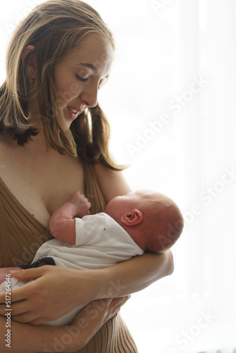 woman with baby