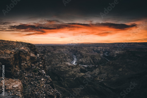 Sunset over the canyon