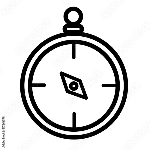 Compass Vector Icon Black