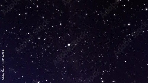 Space Nebula deep blue background. Night starry sky, milky way in beautiful night horizon. The stars are everywhere around. Neon Lights star sky space background. Seamless, looped