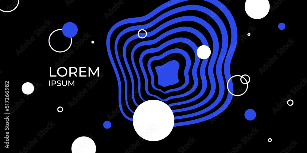 The amorphous elements with the effect of visual distortion.